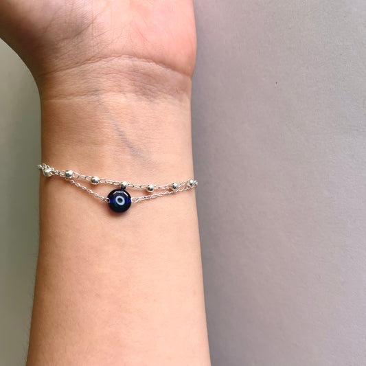 Pulsera ojo turco doble